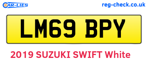 LM69BPY are the vehicle registration plates.