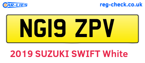 NG19ZPV are the vehicle registration plates.