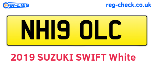 NH19OLC are the vehicle registration plates.