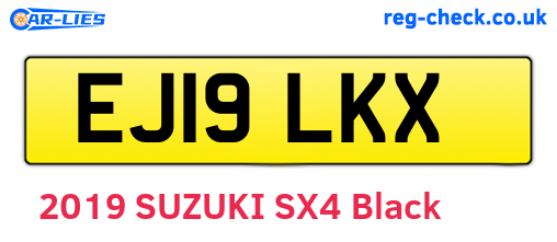 EJ19LKX are the vehicle registration plates.