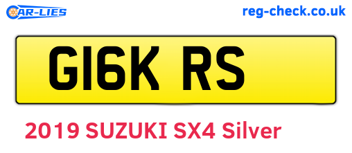 G16KRS are the vehicle registration plates.
