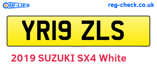 YR19ZLS are the vehicle registration plates.