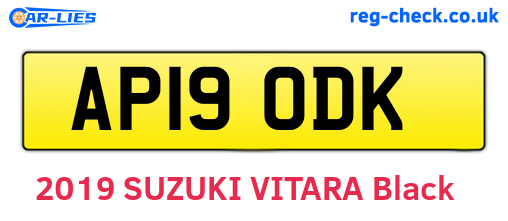 AP19ODK are the vehicle registration plates.