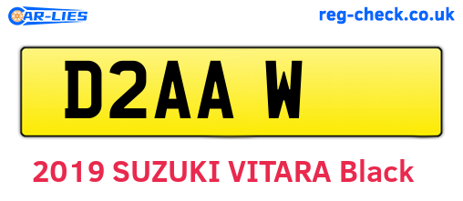 D2AAW are the vehicle registration plates.