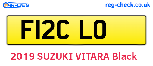 F12CLO are the vehicle registration plates.