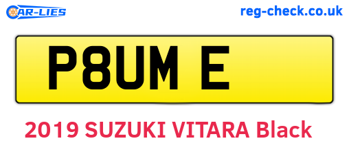 P8UME are the vehicle registration plates.