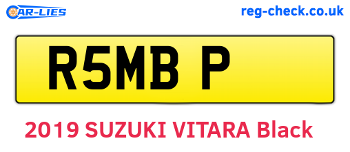 R5MBP are the vehicle registration plates.