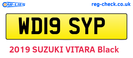 WD19SYP are the vehicle registration plates.