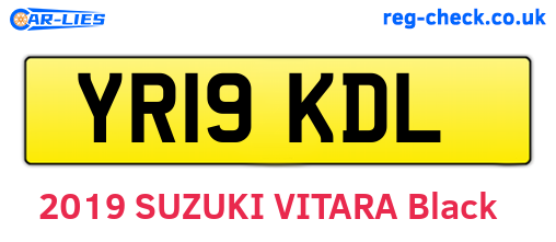 YR19KDL are the vehicle registration plates.