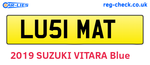 LU51MAT are the vehicle registration plates.
