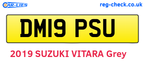 DM19PSU are the vehicle registration plates.