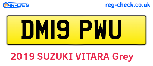 DM19PWU are the vehicle registration plates.