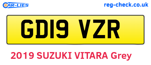 GD19VZR are the vehicle registration plates.