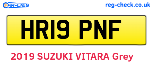 HR19PNF are the vehicle registration plates.