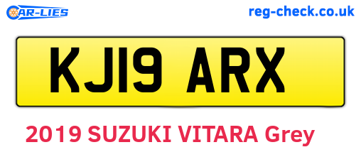 KJ19ARX are the vehicle registration plates.