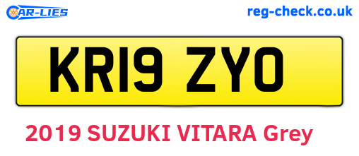 KR19ZYO are the vehicle registration plates.