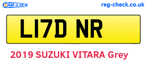 L17DNR are the vehicle registration plates.