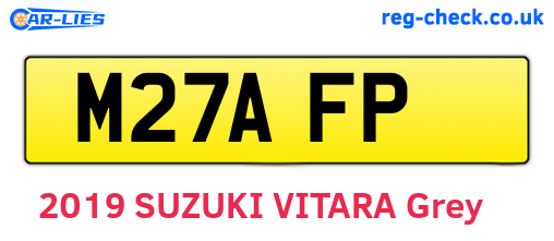 M27AFP are the vehicle registration plates.