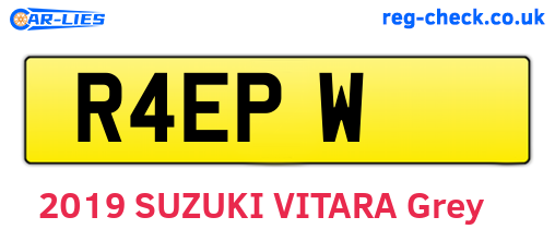 R4EPW are the vehicle registration plates.