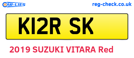K12RSK are the vehicle registration plates.
