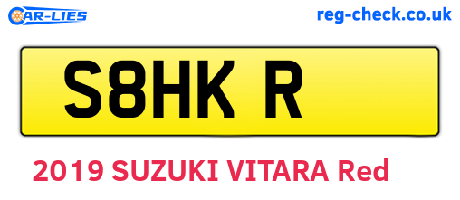 S8HKR are the vehicle registration plates.