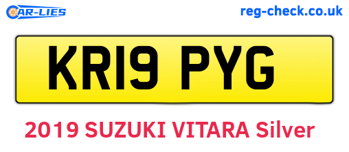 KR19PYG are the vehicle registration plates.