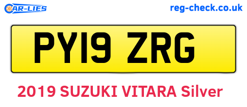 PY19ZRG are the vehicle registration plates.
