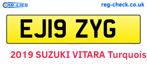 EJ19ZYG are the vehicle registration plates.