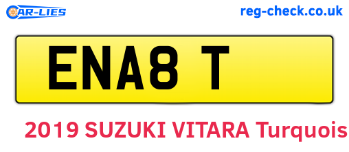 ENA8T are the vehicle registration plates.