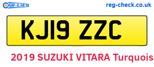 KJ19ZZC are the vehicle registration plates.
