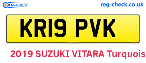 KR19PVK are the vehicle registration plates.