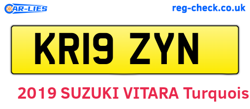 KR19ZYN are the vehicle registration plates.