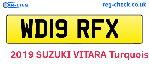 WD19RFX are the vehicle registration plates.