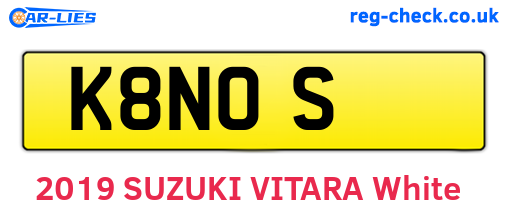 K8NOS are the vehicle registration plates.
