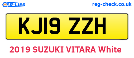 KJ19ZZH are the vehicle registration plates.