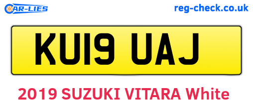 KU19UAJ are the vehicle registration plates.
