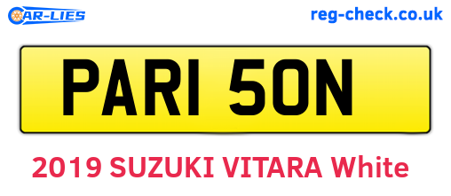 PAR150N are the vehicle registration plates.