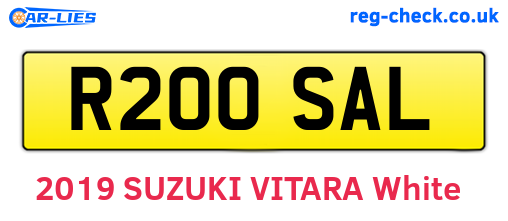 R200SAL are the vehicle registration plates.
