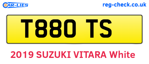 T88OTS are the vehicle registration plates.
