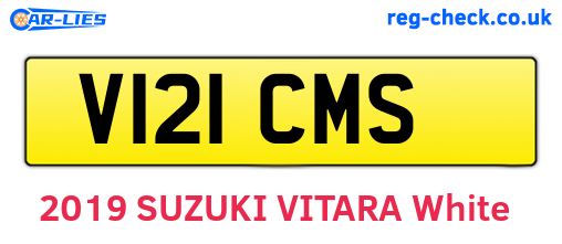 V121CMS are the vehicle registration plates.
