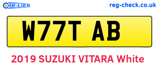 W77TAB are the vehicle registration plates.