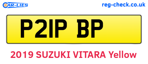 P21PBP are the vehicle registration plates.