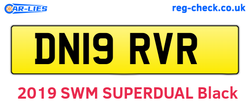 DN19RVR are the vehicle registration plates.