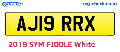 AJ19RRX are the vehicle registration plates.