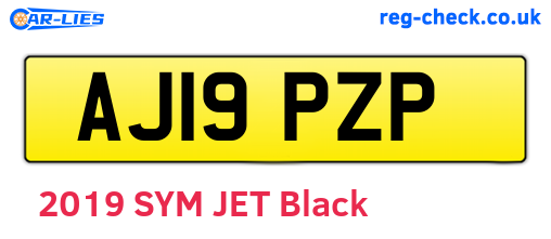 AJ19PZP are the vehicle registration plates.