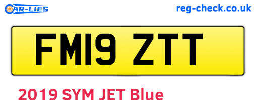 FM19ZTT are the vehicle registration plates.