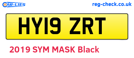 HY19ZRT are the vehicle registration plates.