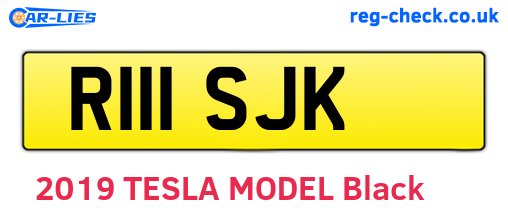 R111SJK are the vehicle registration plates.