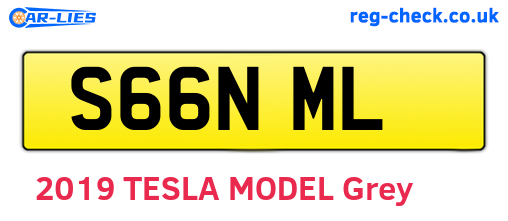 S66NML are the vehicle registration plates.