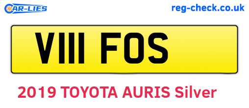 V111FOS are the vehicle registration plates.